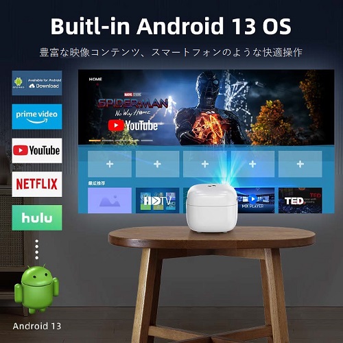 「Android13 OS」搭載