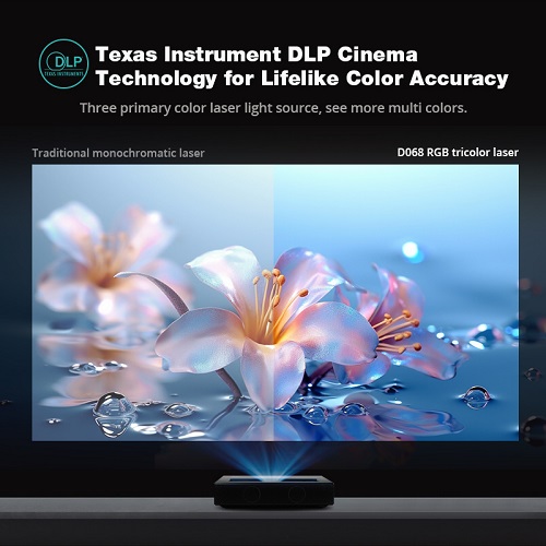Texas Instruments（テキサス・インストロメンツ）社の高精細DMDパネルを搭載。