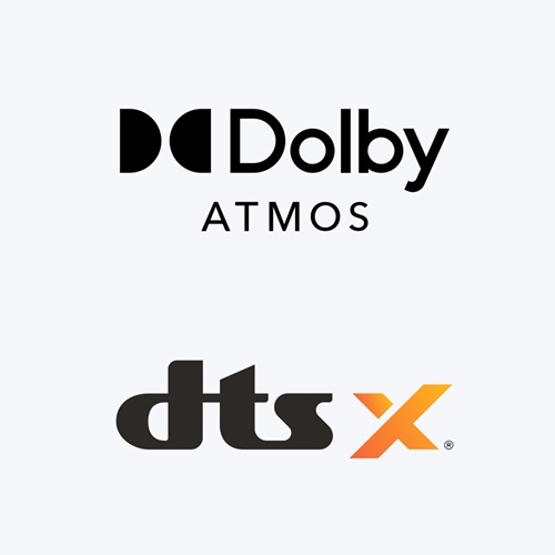 最新サラウンドフォーマットDolby AtmosおよびDTS:Xに対応